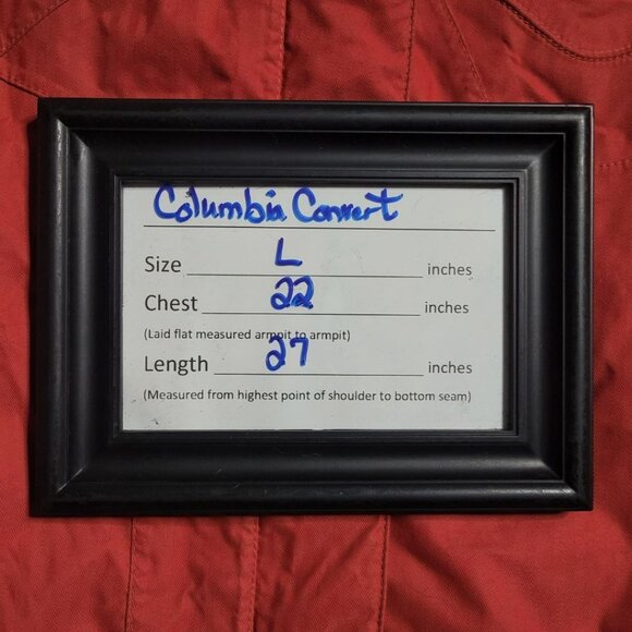 Columbia Covert Jacket Red White Double Zipper Snap Pockets Womens Large No Hood - Picture 6 of 12